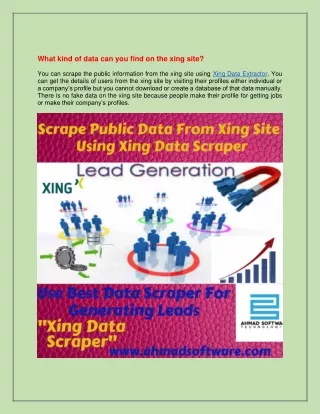 what kind of data can you find on the xing site