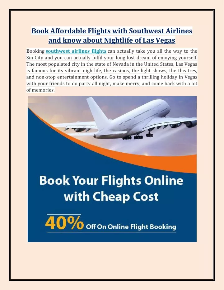 book affordable flights with southwest airlines