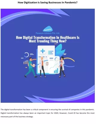 how digitization is saving businesses in pandemic