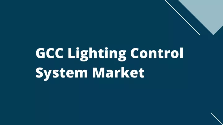 gcc lighting control system market