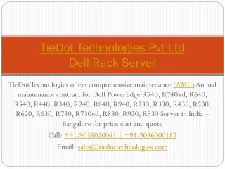 tiedot technologies pvt ltd dell rack server