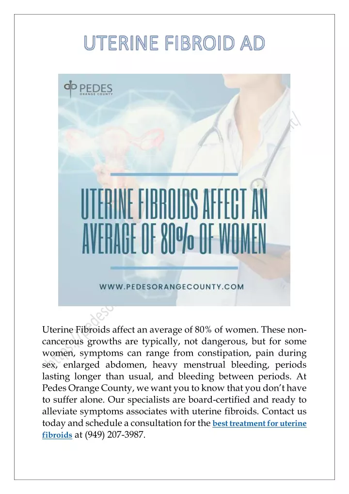 uterine fibroids affect an average of 80 of women