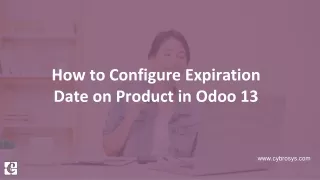 How to Configure Expiration Date on Product in Odoo 13