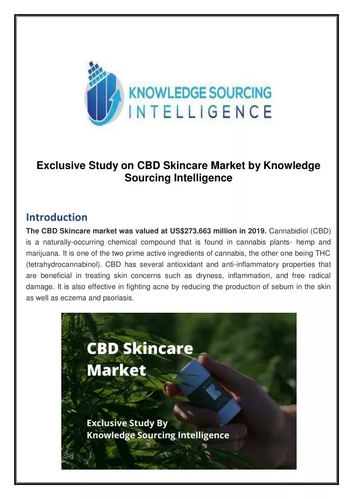 exclusive study on cbd skincare market