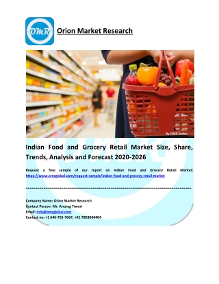 Indian Food and Grocery Retail Market Research and Forecast 2020-2026