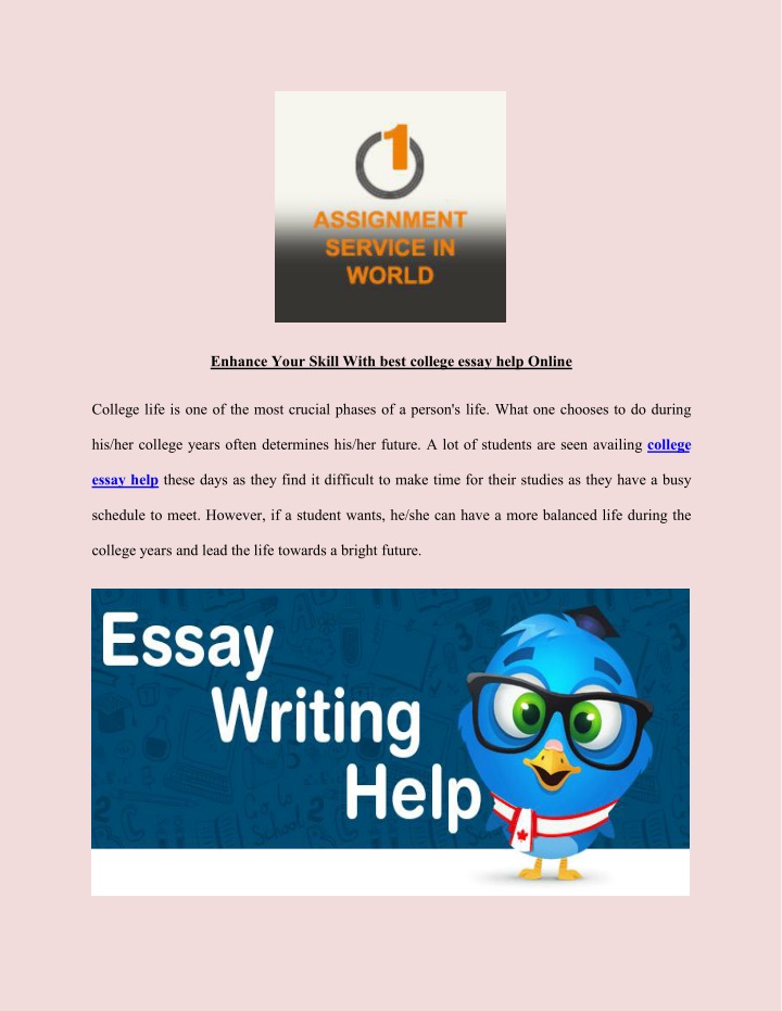 enhance your skill with best college essay help