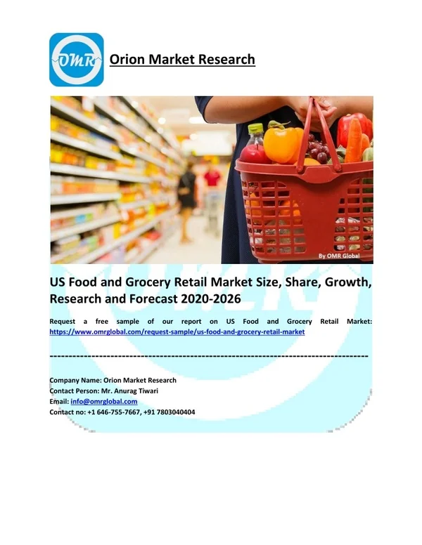 US Food and Grocery Retail Market Research and Forecast 2020-2026