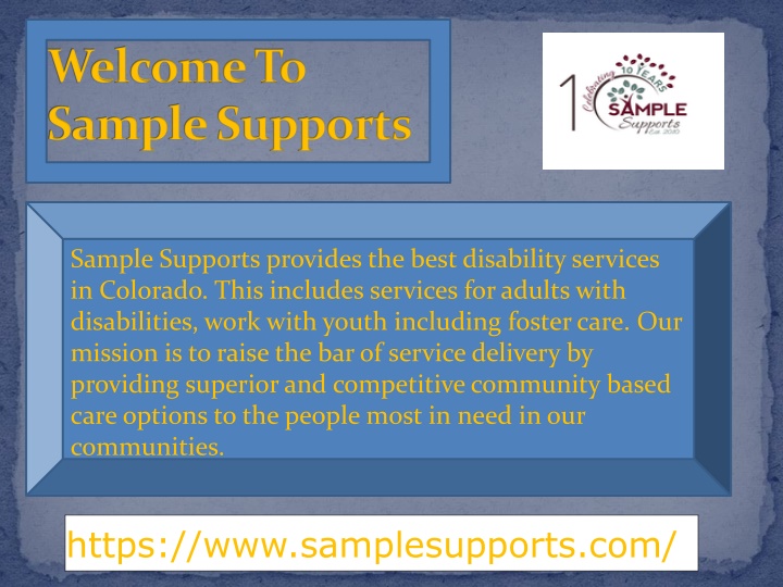 welcome to sample supports