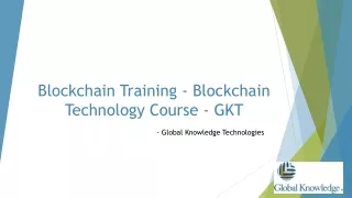 Blockchain Training - Blockchain Technology Course - GKT