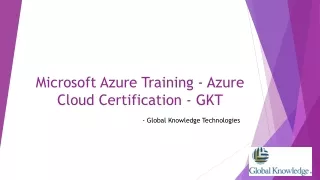 microsoft azure training azure cloud certification gkt