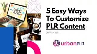 5 Easy Ways To Customize PLR Content