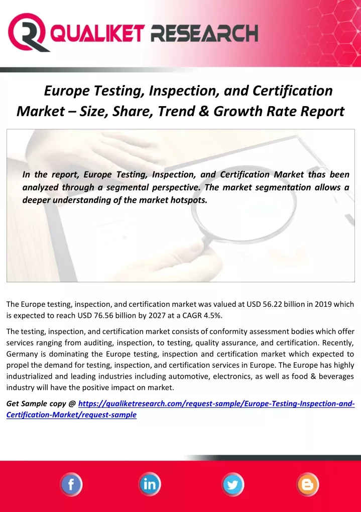 europe testing inspection and certification