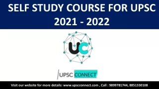 Self Study Course for UPSC 2021 - 2022 | UPSCCONNECT | 8851330108