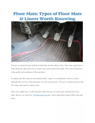 floor mats types of floor mats liners worth
