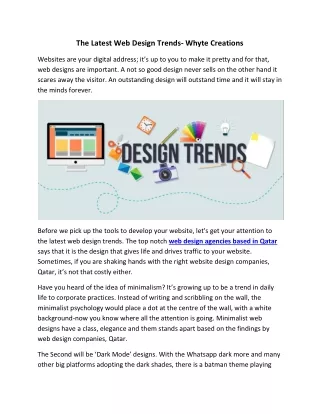 the latest web design trends whyte creations