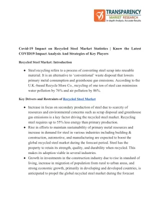 covid 19 impact on recycled steel market