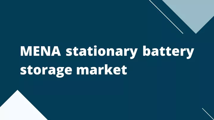 mena stationary battery storage market