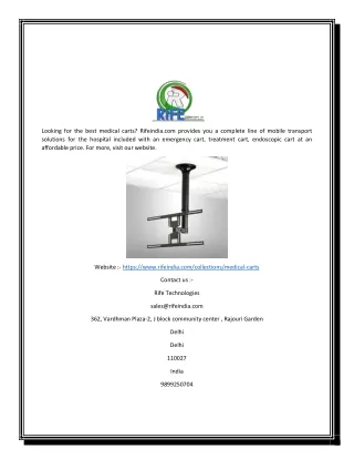 Medical Carts | Rifeindia.com