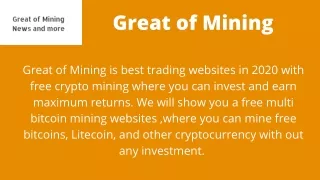 Cryptocurrency Price Prediction - Great of Mining