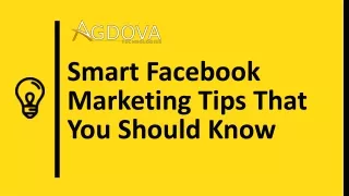 smart facebook marketing tips that you should know
