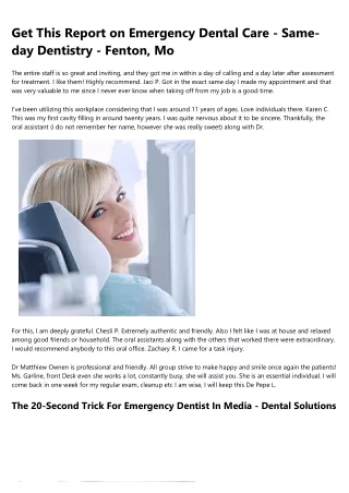 The Most Common Complaints About Emergency Dentist Colchester, and Why They're Bunk