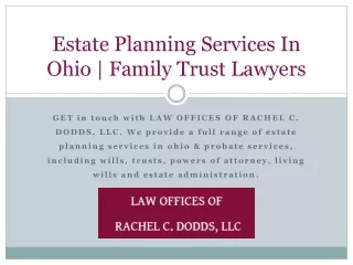 Estate Planning Services In Ohio | Family Trust Lawyers