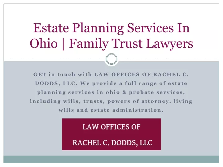 estate planning services in ohio family trust lawyers
