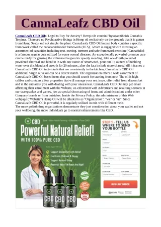 10 Important Tips Reads CannaLeafz CBD Oil & Buy This Supplement !