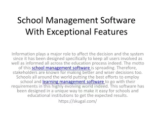 school management software with exceptional features