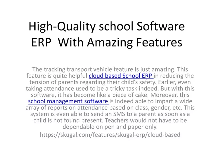 high quality school software erp with amazing features