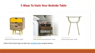 5 ways to style your bedside table