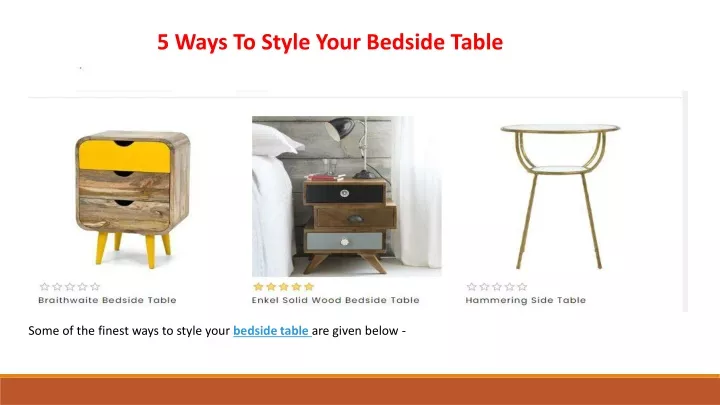 5 ways to style your bedside table
