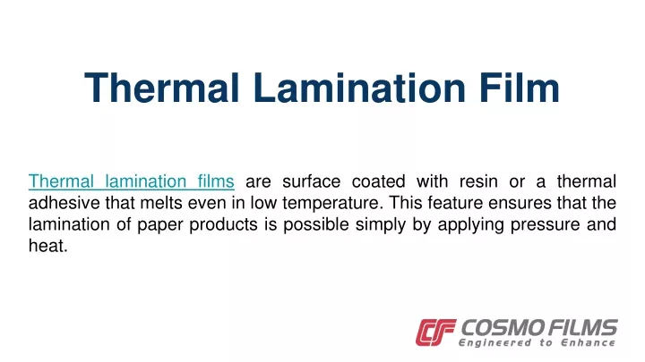thermal lamination film