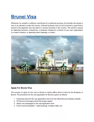 Brunei Visa