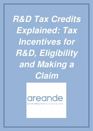 r d tax credits explained tax incentives
