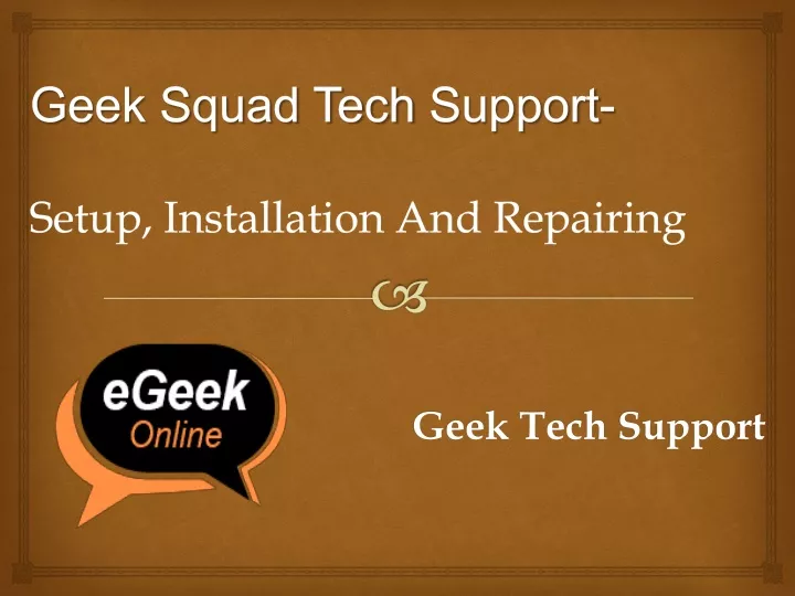 geek squad tech support setup installation and repairing