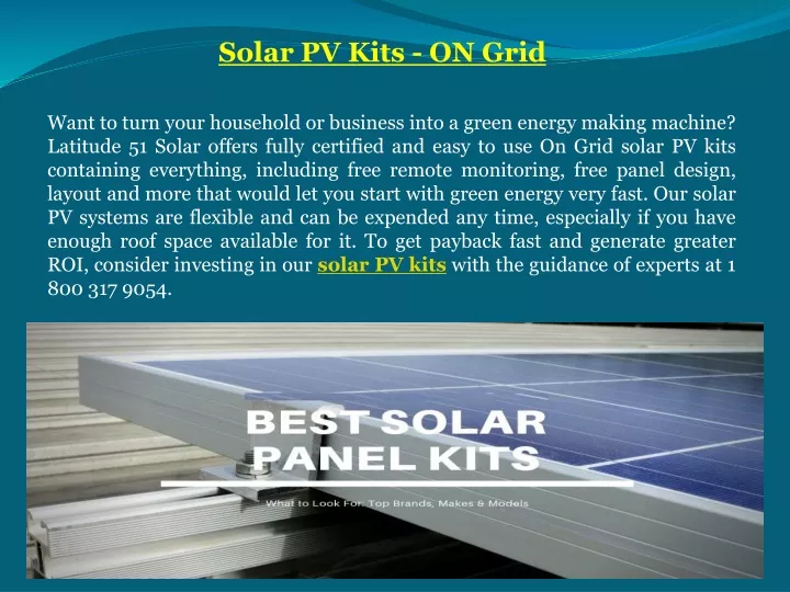 solar pv kits on grid