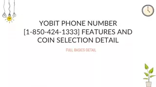 yobit phone number 1 850 424 1333 features and coin selection detail