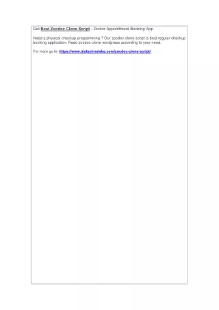 get best zocdoc clone script doctor appointment
