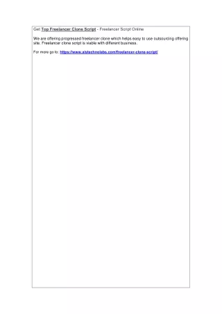 get top freelancer clone script freelancer script