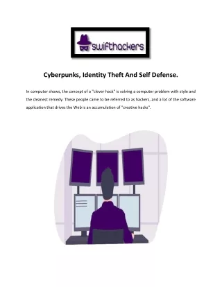 cyberpunks identity theft and self defense