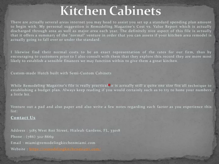 kitchen cabinets