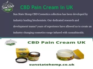 CBD Pain Cream UK | CBD Cosmetics