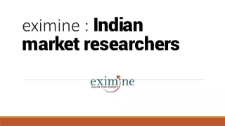eximine | Indian market researchers