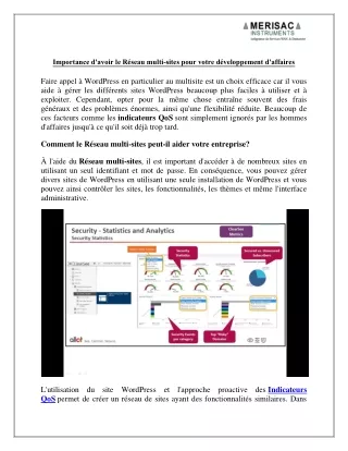 Importance d'avoir le Réseau multi-sites pour votre développement d'affaires