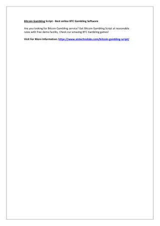 bitcoin gambling script best online btc gambling