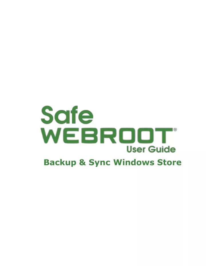 backup sync windows store