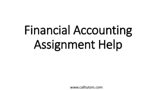 Financial Accounting Assignment Help