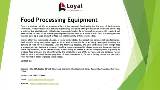 food processing equipment