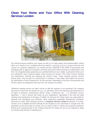 clean your home and your office with cleaning